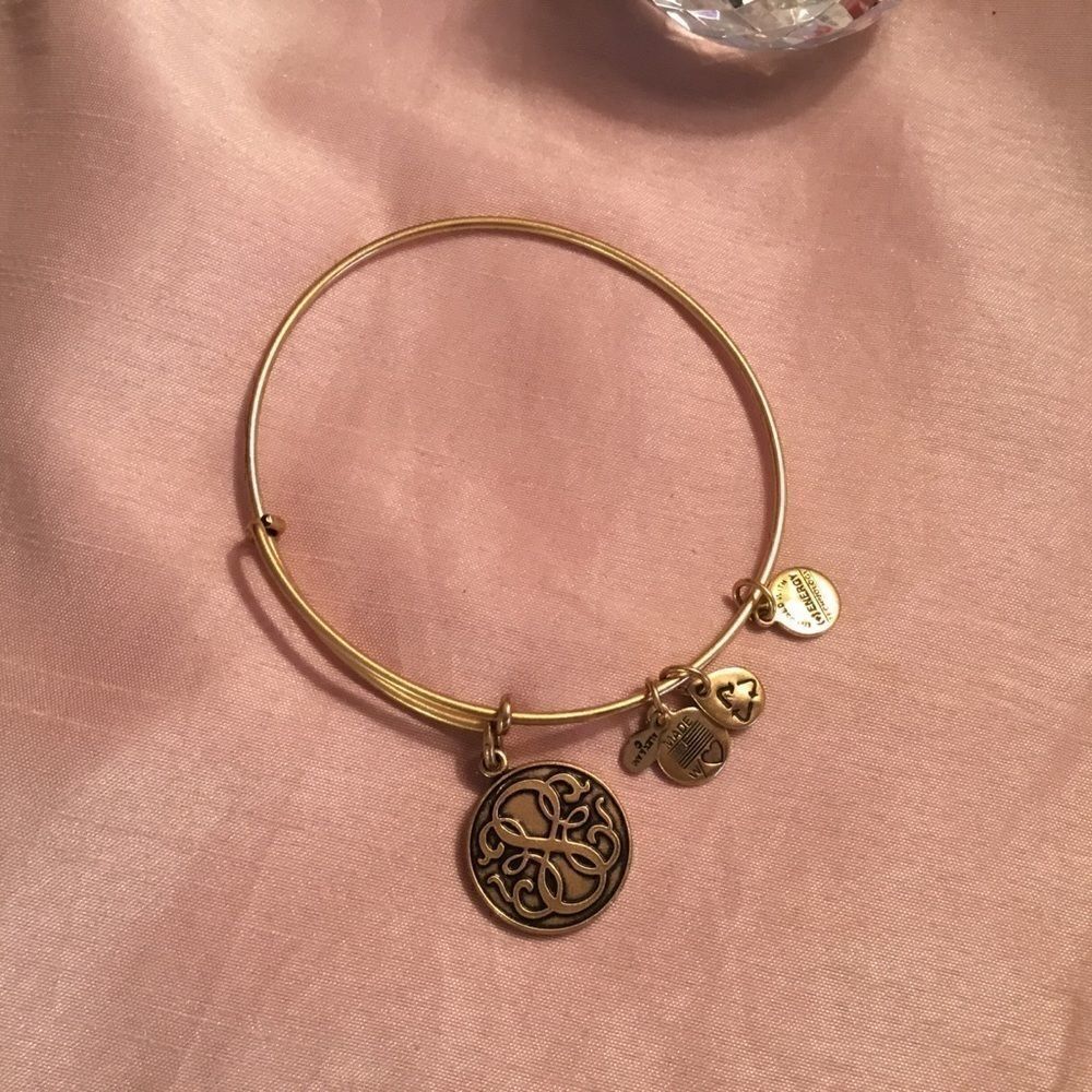 Alex and Ani Goldtone Charm Bangle Bracelet